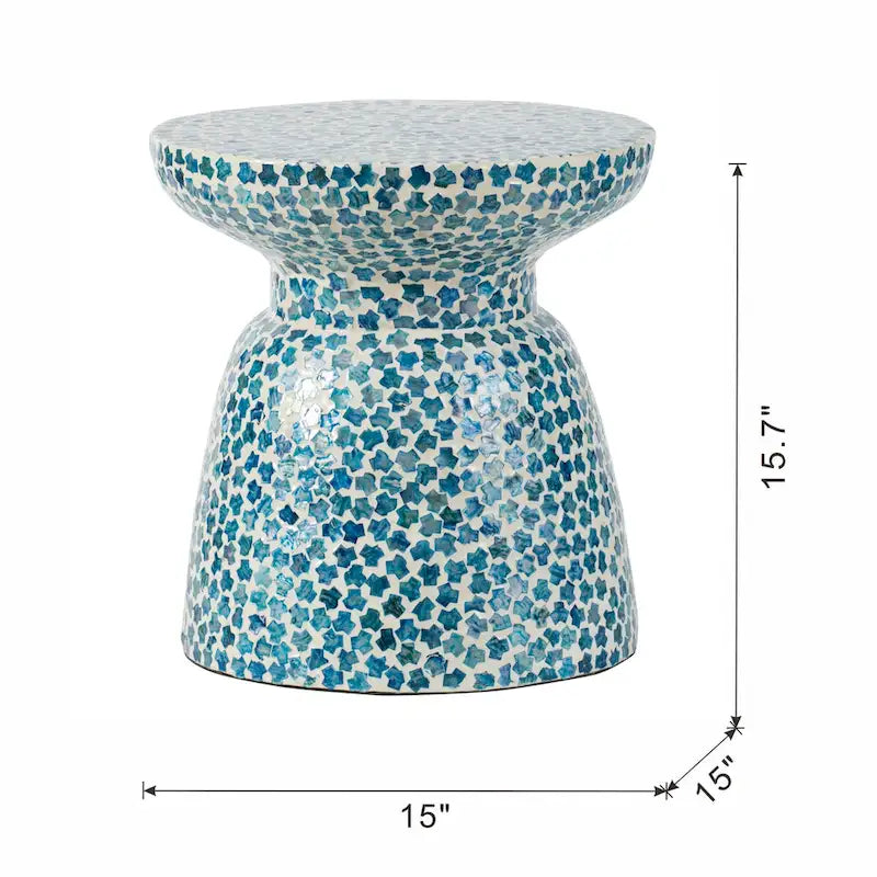 Sgabello da giardino Capiz D15x16 Tavolino piccolo