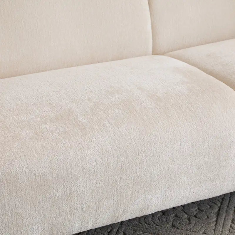 Divano a 3 Posti da 83 Pollici con Design a Onda, Silhouette Curva, Cuscini Morbidi, Capacità 900 libbre