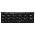 Panca imbottita capitonné da fondo letto con finitura borchiata e ripiano portaoggetti, 152 cm