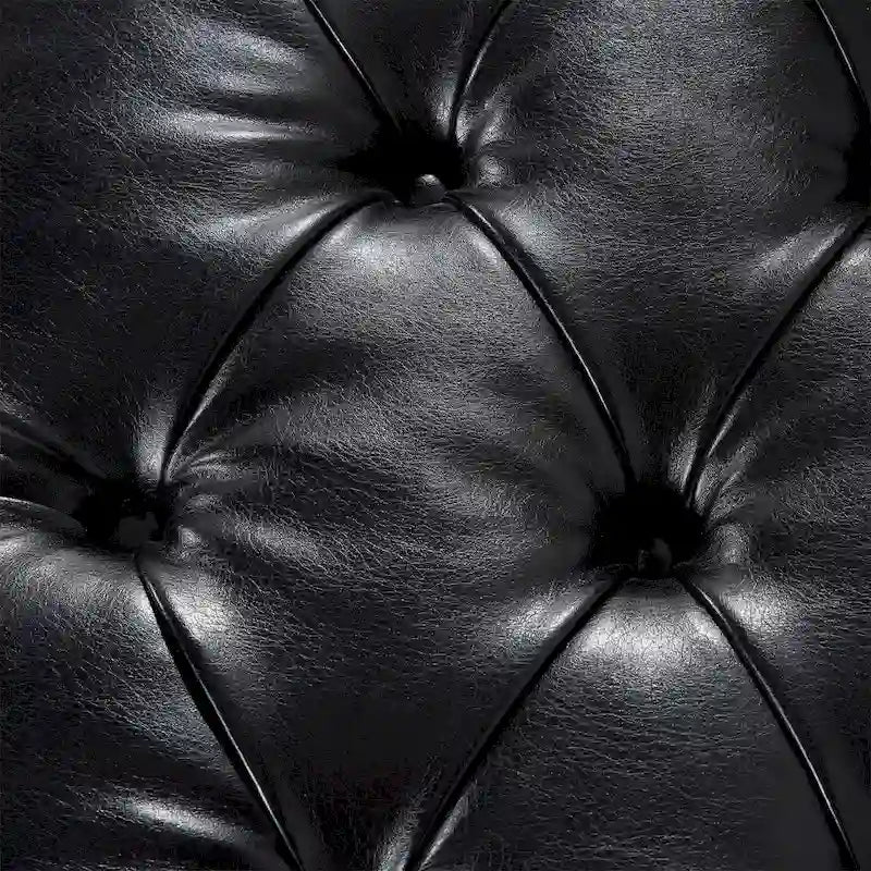 Panca imbottita capitonné da fondo letto con finitura borchiata e ripiano portaoggetti, 152 cm