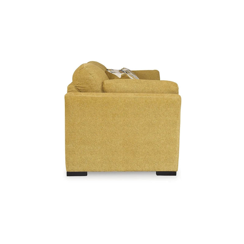Set di mobili imbottiti per soggiorno da 4 pezzi - Divano, divanetto, poltrona e pouf, poliestere effetto velluto
