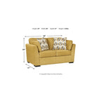 Set di mobili imbottiti per soggiorno da 4 pezzi - Divano, divanetto, poltrona e pouf, poliestere effetto velluto
