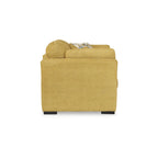 Set di mobili imbottiti per soggiorno da 4 pezzi - Divano, divanetto, poltrona e pouf, poliestere effetto velluto