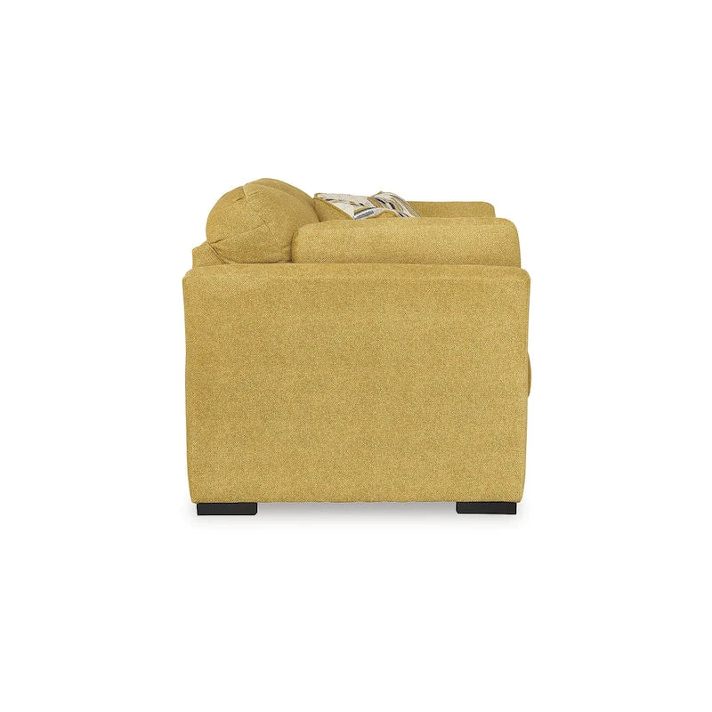 Set di mobili imbottiti per soggiorno da 4 pezzi - Divano, divanetto, poltrona e pouf, poliestere effetto velluto