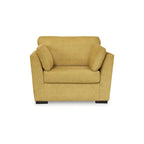 Set di mobili imbottiti per soggiorno da 4 pezzi - Divano, divanetto, poltrona e pouf, poliestere effetto velluto