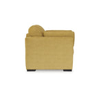 Set di mobili imbottiti per soggiorno da 4 pezzi - Divano, divanetto, poltrona e pouf, poliestere effetto velluto