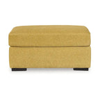 Set di mobili imbottiti per soggiorno da 4 pezzi - Divano, divanetto, poltrona e pouf, poliestere effetto velluto