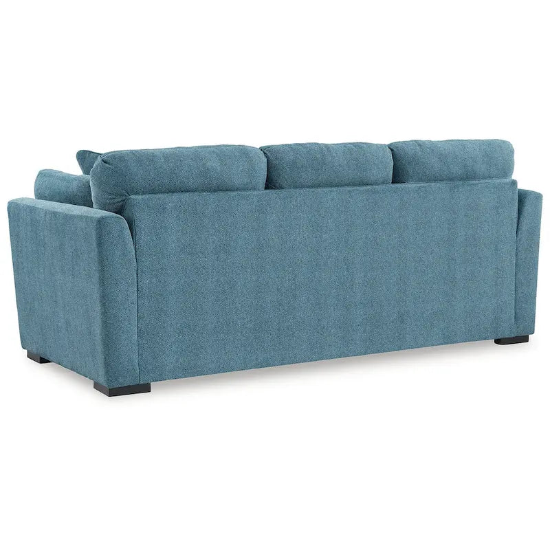 Set di mobili imbottiti per soggiorno da 4 pezzi - Divano, divanetto, poltrona e pouf, poliestere effetto velluto
