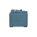 Set di mobili imbottiti per soggiorno da 4 pezzi - Divano, divanetto, poltrona e pouf, poliestere effetto velluto