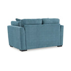 Set di mobili imbottiti per soggiorno da 4 pezzi - Divano, divanetto, poltrona e pouf, poliestere effetto velluto