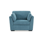 Set di mobili imbottiti per soggiorno da 4 pezzi - Divano, divanetto, poltrona e pouf, poliestere effetto velluto