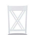 Set tavolo e sedie in legno da 5 pezzi, set tavolo da pranzo da cucina per 4 persone con tavolo rettangolare e 4 sedie imbottite con schienale a X