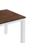 Set tavolo e sedie in legno da 5 pezzi, set tavolo da pranzo da cucina per 4 persone con tavolo rettangolare e 4 sedie imbottite con schienale a X