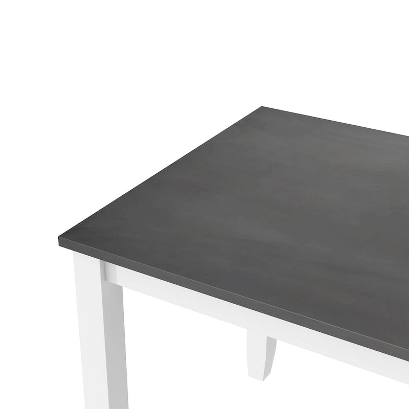 Set tavolo e sedie in legno da 5 pezzi, set tavolo da pranzo da cucina per 4 persone con tavolo rettangolare e 4 sedie imbottite con schienale a X