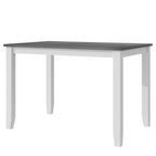Set tavolo e sedie in legno da 5 pezzi, set tavolo da pranzo da cucina per 4 persone con tavolo rettangolare e 4 sedie imbottite con schienale a X