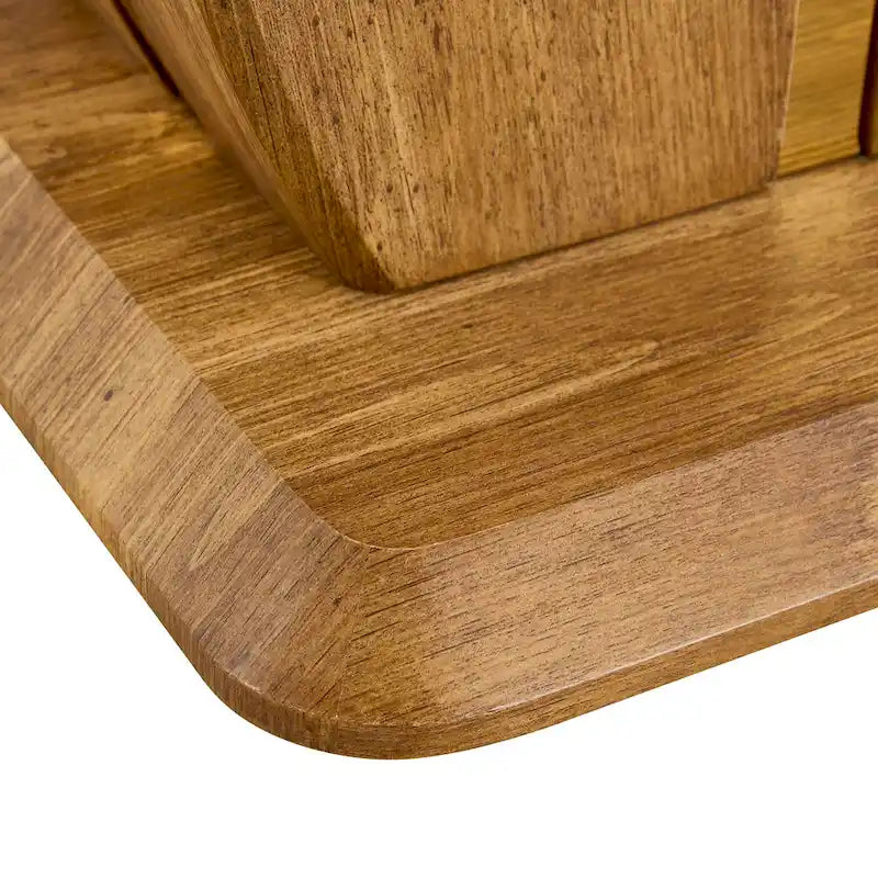 Tavolino quadrato moderno da 23,6 pollici con strisce decorative placcate in oro per soggiorno