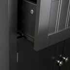 Mobile per microonde e macchina da caffè con cassetto e armadietto, stile tradizionale