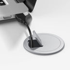 Scrivania ad angolo, 60"L x 30"P x 30"A, gambe in metallo, gestione cavi, capacità 200 libbre