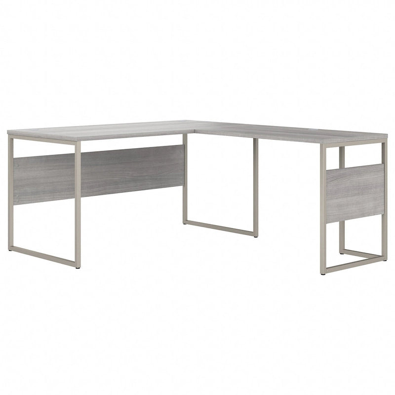 Scrivania ad angolo, 60"L x 30"P x 30"A, gambe in metallo, gestione cavi, capacità 200 libbre