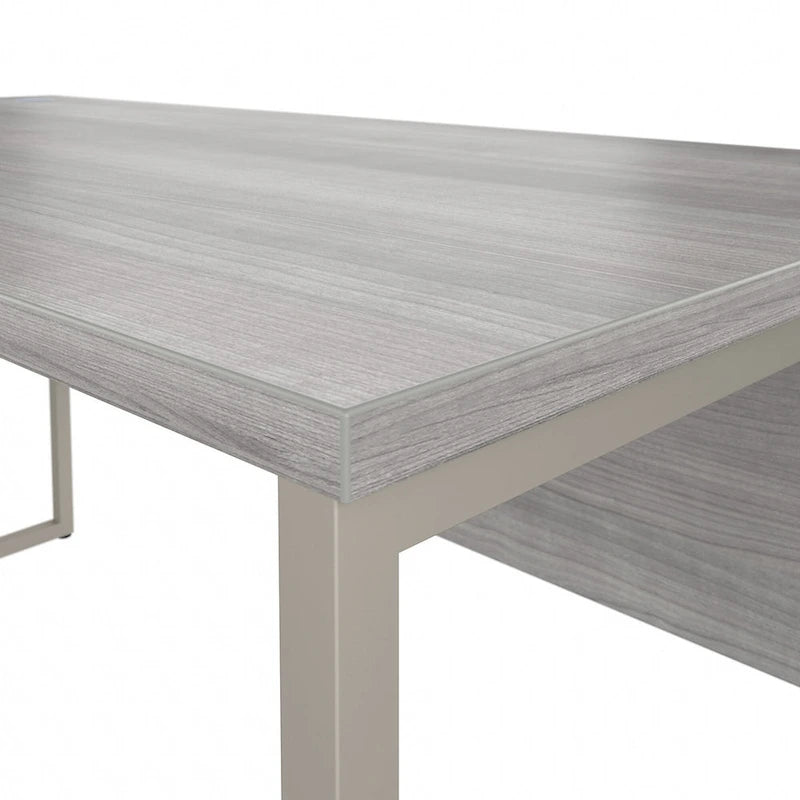 Scrivania ad angolo, 60"L x 30"P x 30"A, gambe in metallo, gestione cavi, capacità 200 libbre