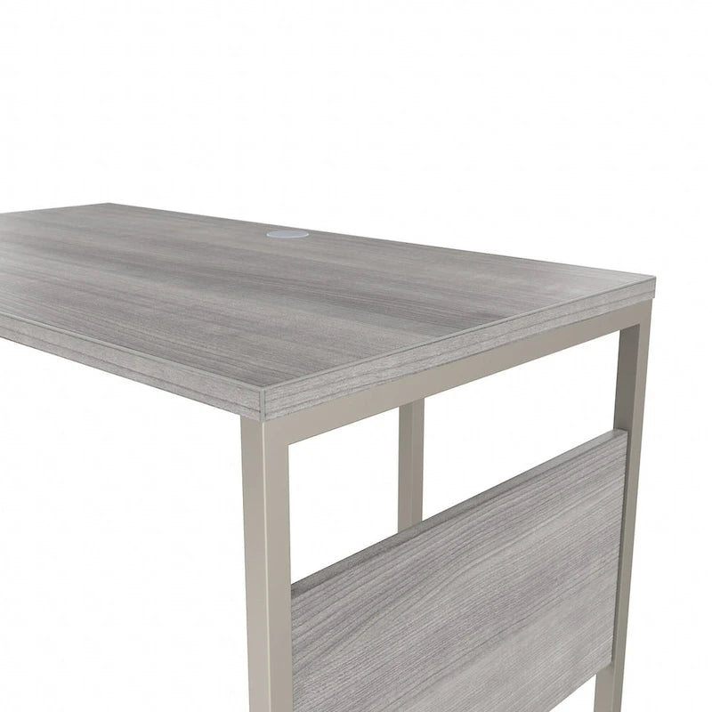 Scrivania ad angolo, 60"L x 30"P x 30"A, gambe in metallo, gestione cavi, capacità 200 libbre