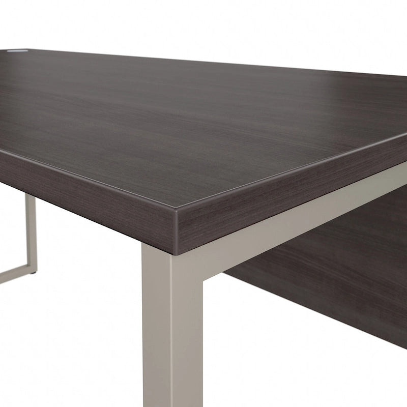 Scrivania ad angolo, 60"L x 30"P x 30"A, gambe in metallo, gestione cavi, capacità 200 libbre
