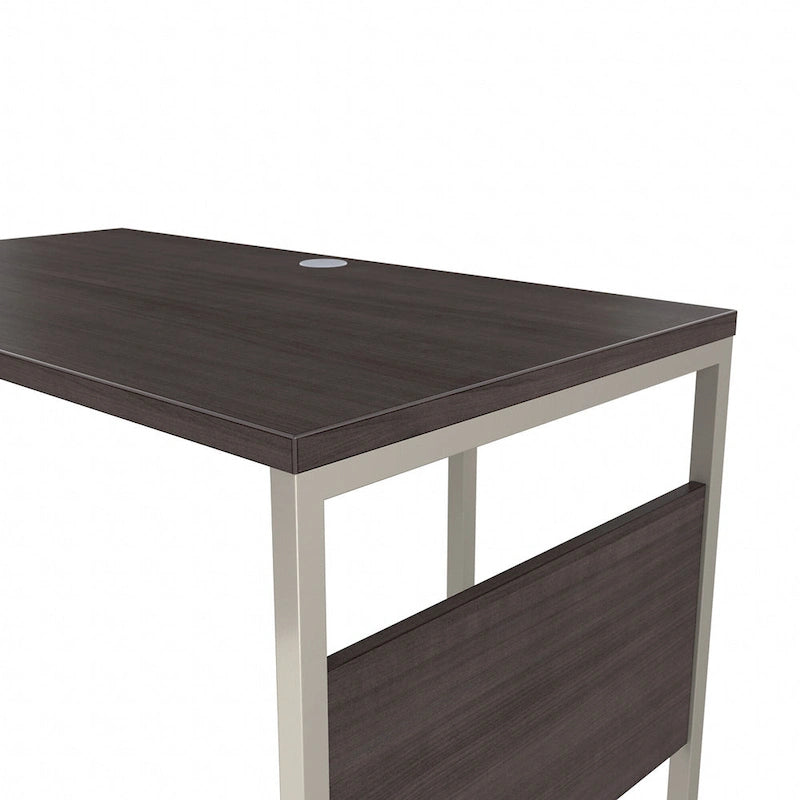 Scrivania ad angolo, 60"L x 30"P x 30"A, gambe in metallo, gestione cavi, capacità 200 libbre