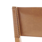 Sedia da pranzo in similpelle e lino, set da 2, gambe in legno massello