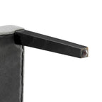 Sedia da pranzo in similpelle e lino, set da 2, gambe in legno massello