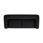 Divano imbottito Sherpa da 229 cm, Bouclé oversize, gambe in rovere naturale