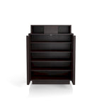 Icel Contemporary Espresso 5-shelf Shoe Cabinet by 