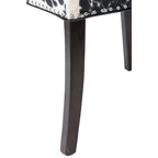 Sedie da pranzo con schienale ad ala, set da 2, con borchie, completamente assemblate - 22L x 27P x 40A