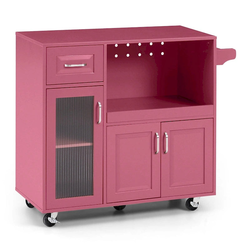 Carrello da cucina multifunzione con portasciugamani, ampio spazio di archiviazione