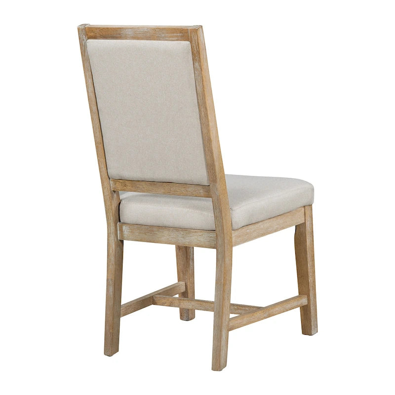Set da pranzo 5 pezzi con tavolo rotondo allungabile e 4 sedie imbottite, Set da pranzo stile rustico
