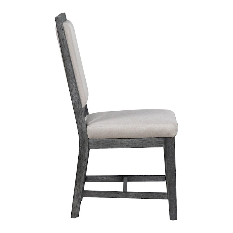 Set da pranzo 5 pezzi con tavolo rotondo allungabile e 4 sedie imbottite, Set da pranzo stile rustico