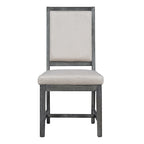 Set da pranzo 5 pezzi con tavolo rotondo allungabile e 4 sedie imbottite, Set da pranzo stile rustico