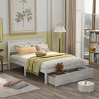 Letto a piattaforma moderno con cassetto sottoletto