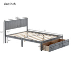 Letto a piattaforma moderno con cassetto sottoletto