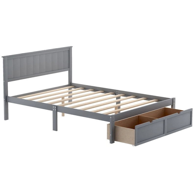 Letto a piattaforma moderno con cassetto sottoletto