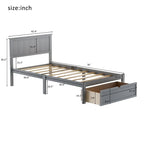 Letto a piattaforma moderno con cassetto sottoletto