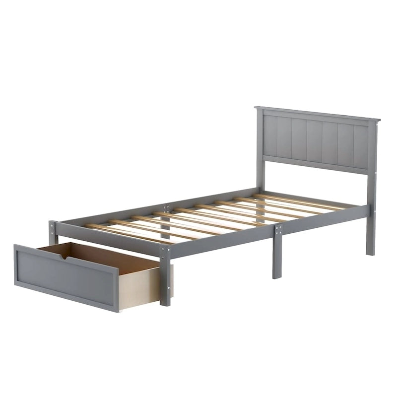 Letto a piattaforma moderno con cassetto sottoletto