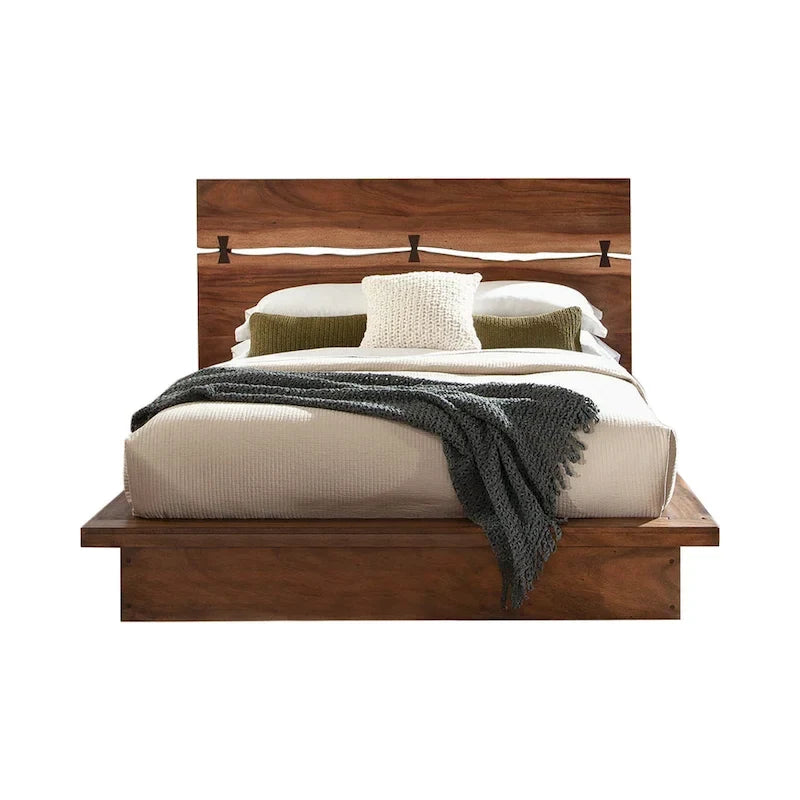 Letto in Noce Scuro e Caffè