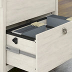 Suite ufficio Salinas con scrivania a L da 60W in bianco antico