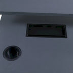 Scrivania da gaming contemporanea da 48 pollici con luci LED RGB, ripiano per monitor e hub di ricarica USB
