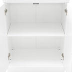 Set di 3 Mobili Dispensa Stanton con Credenza e Ante in Vetro - 14.5x95x78