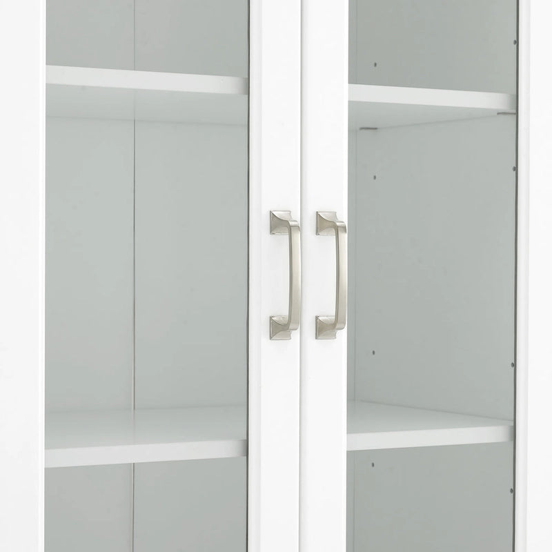 Set di 3 Mobili Dispensa Stanton con Credenza e Ante in Vetro - 14.5x95x78