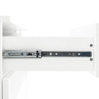 Set di 3 Mobili Dispensa Stanton con Credenza e Ante in Vetro - 14.5x95x78
