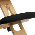 Sedia da ufficio inginocchiabile ergonomica in legno con rotelle in tessuto