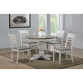  Avalon 5-piece Transitional Dining Set in Ash and Stormy White