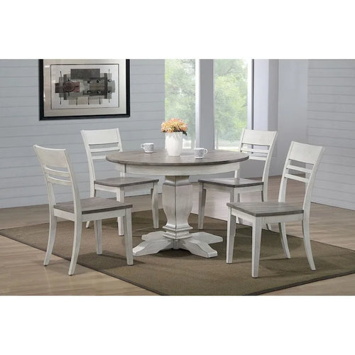  Avalon 5-piece Transitional Dining Set in Ash and Stormy White